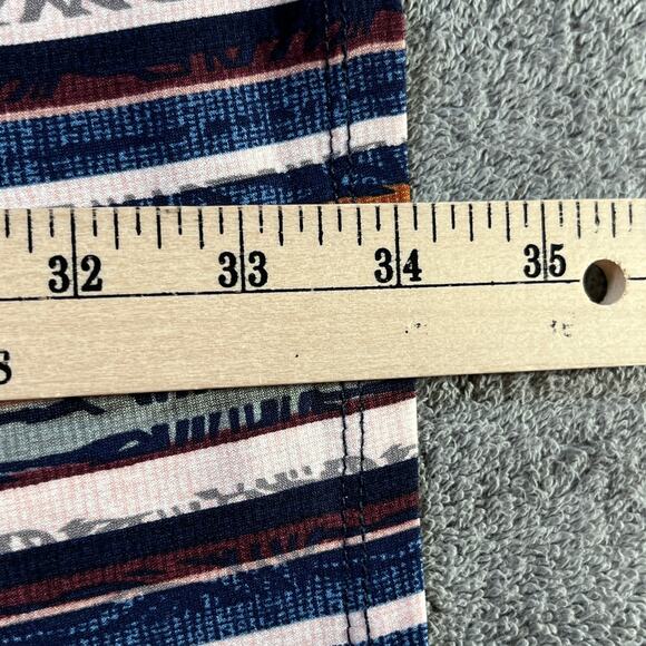 BCBGeneration Mini Dress Womens Medium Dark Navy Combo Striped‎ Mock Neck NEW - Picture 9 of 10